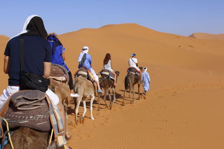 Camel ride in Sahara Desert, Merzouga Morocco