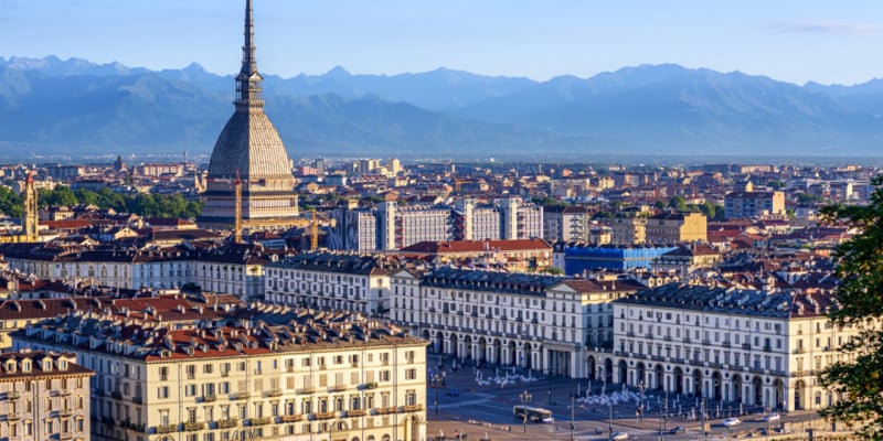 view on Turin city-center