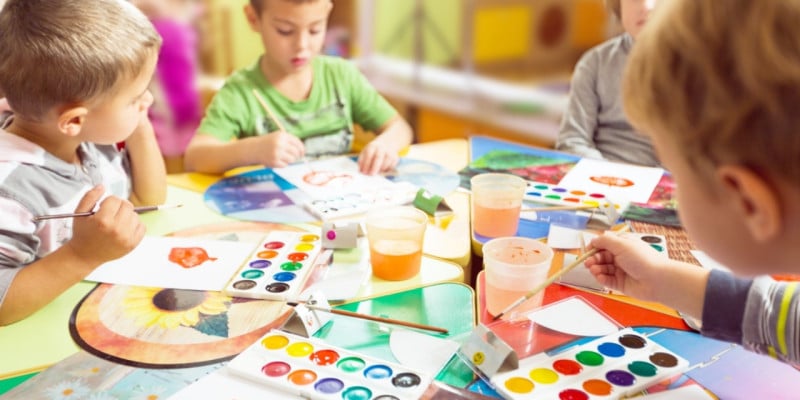 children at school