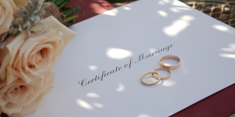 certificat de mariage