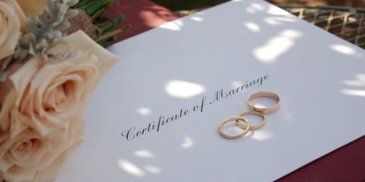 certificat de mariage