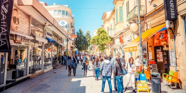 busy street in Nicosia