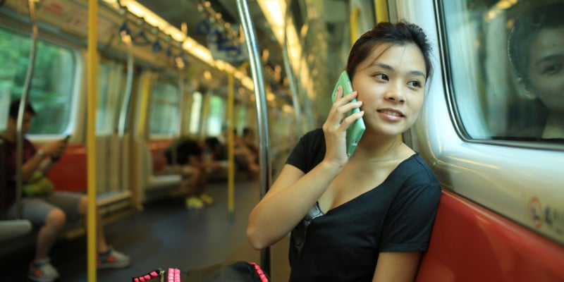 using phone