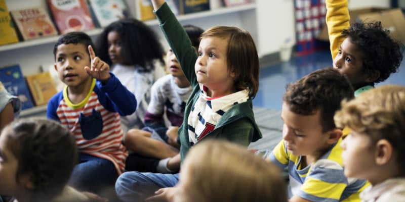child at school