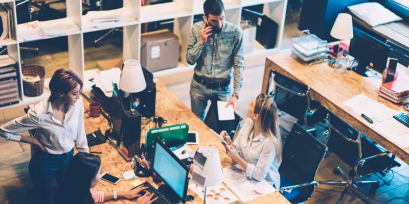 workers at office