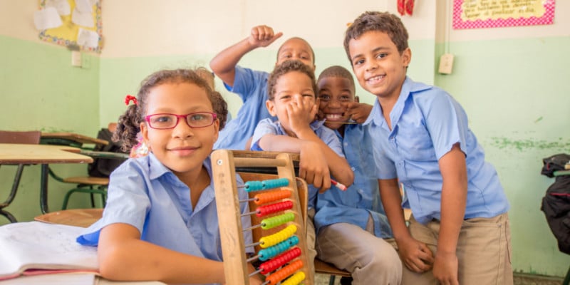 Schoolchildren in the DR