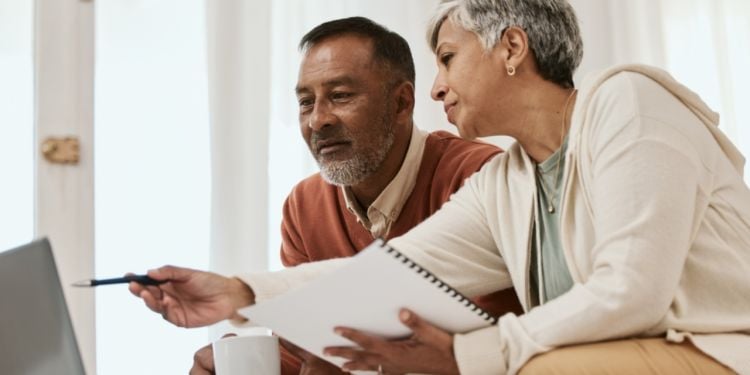 Senior couple on tax