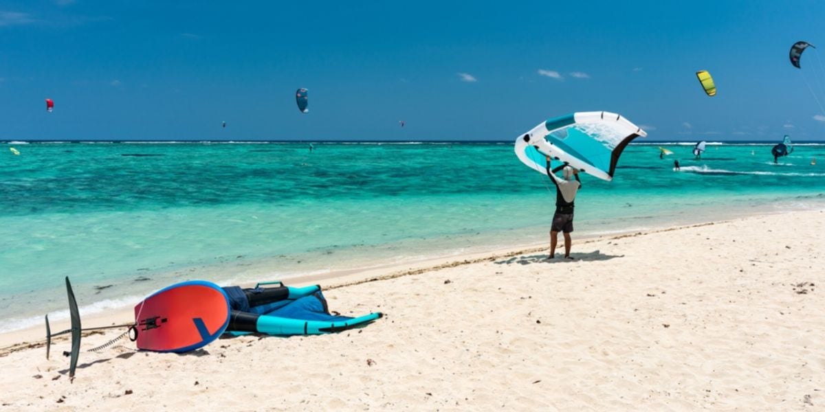 kitesurfing in Mauritius