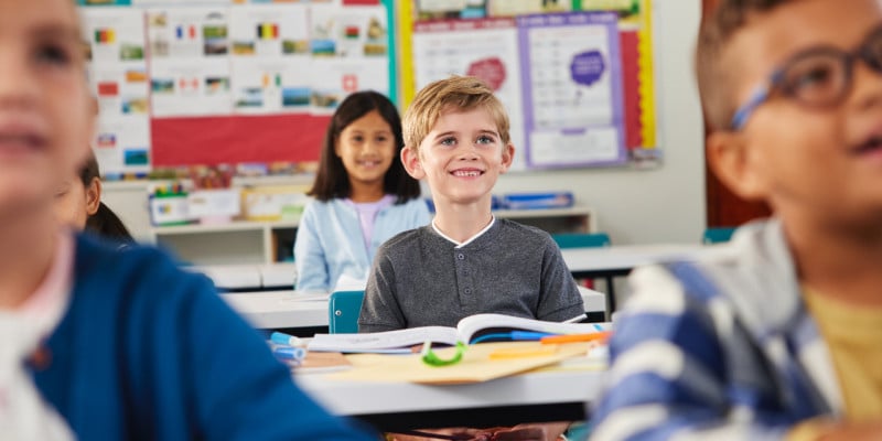 children in classroom