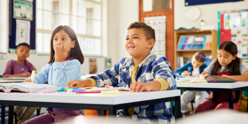 children in class in Hungary