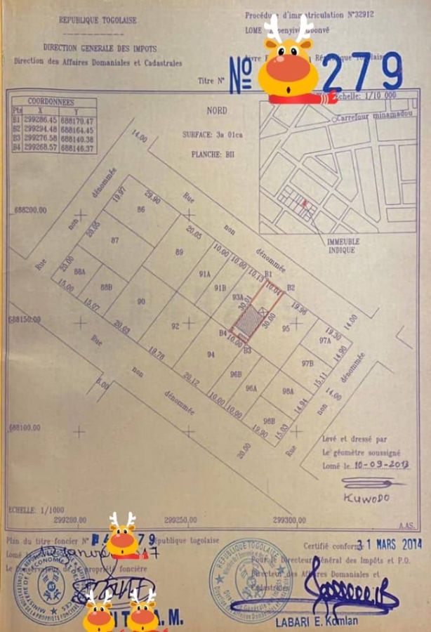 For sale half lot land at agoe 2 lions, Land for sale Lomé, maritime Togo