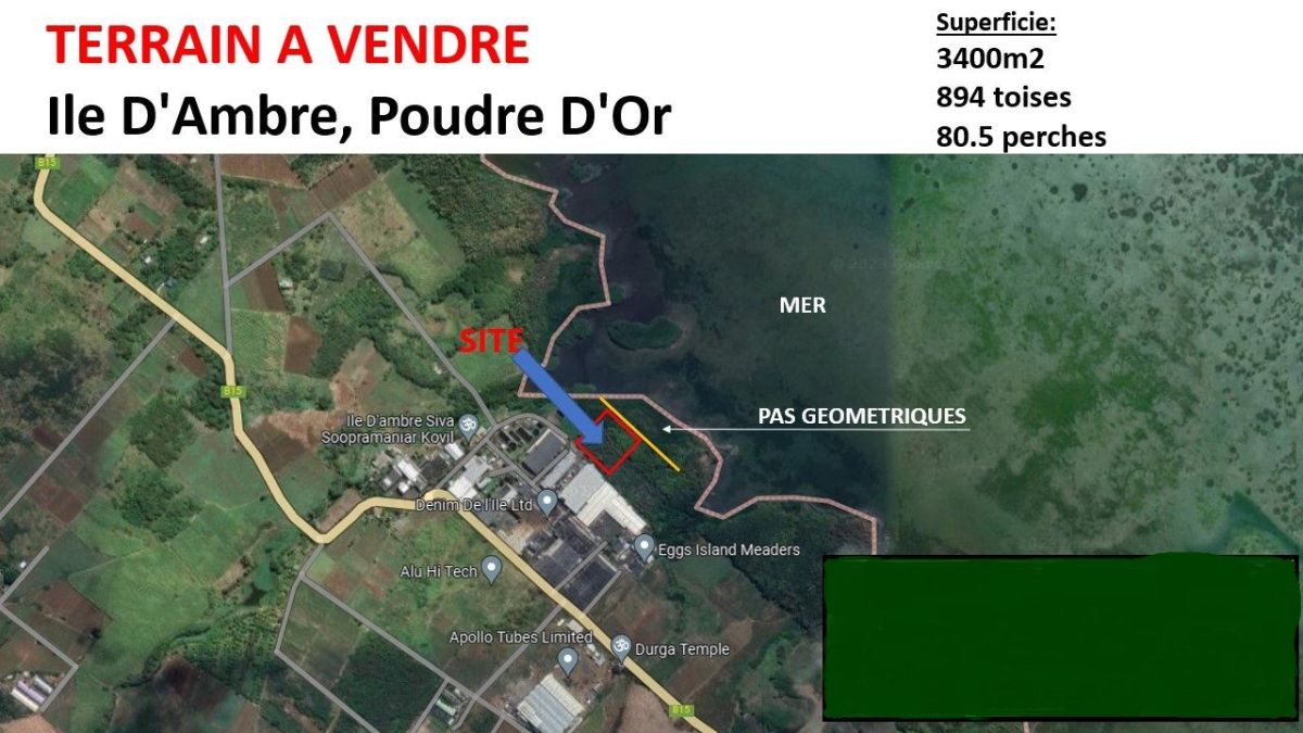 Terrain à vendre a ile d'ambre, poudre d'or, Poudre d’or, rivière du