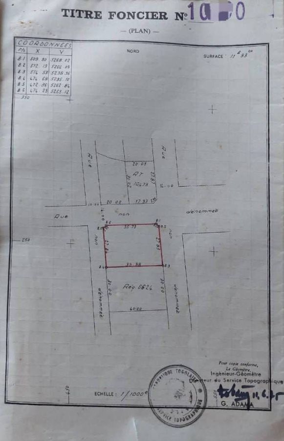Land for sale attikpa, Lomé, maritime Togo