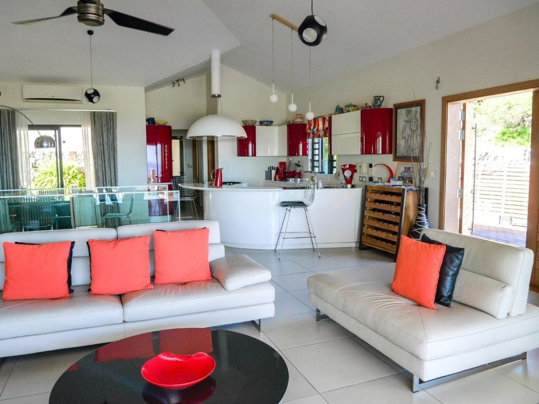 tamarin villa 4 chambres en suite offrant une vue sur l'océan et les