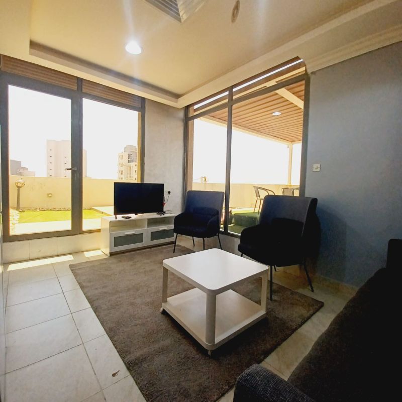Furnished apartment for rent with sea view and roof in salmiya block 6, Flat for rent Kuwait