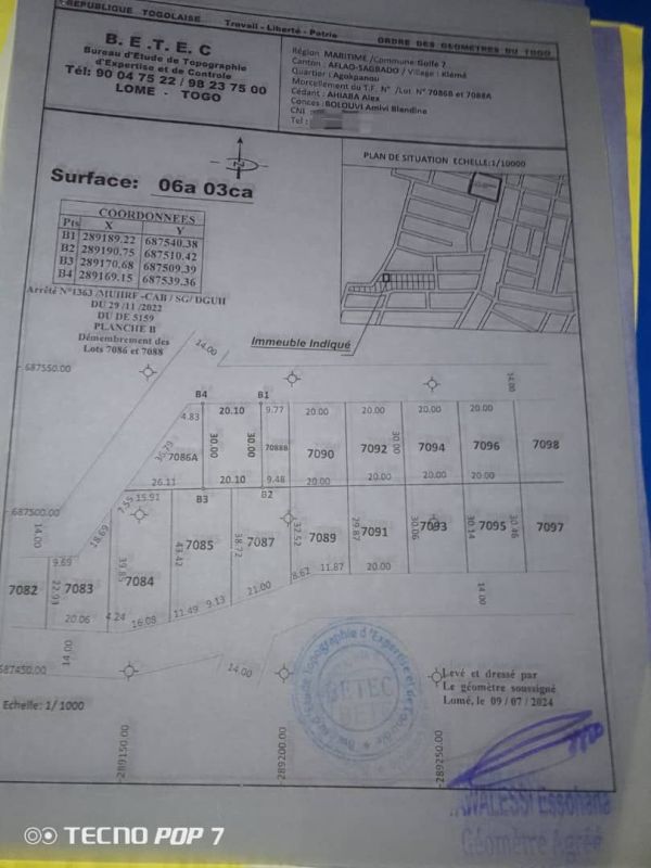 A plot of land plus a room and sand in zaguera agokpanou , Land for