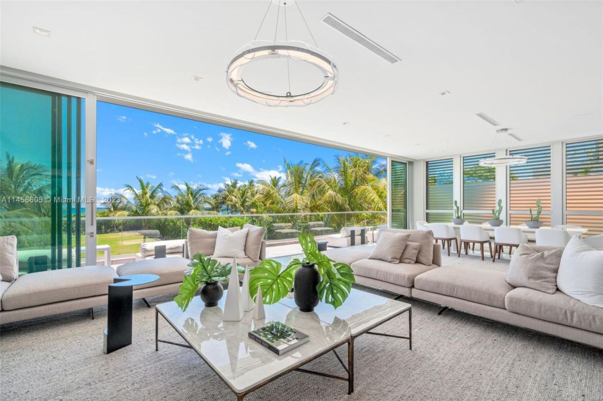 Beachfront miami beach 7 bed/9.5 bath home for lease furnished luxury