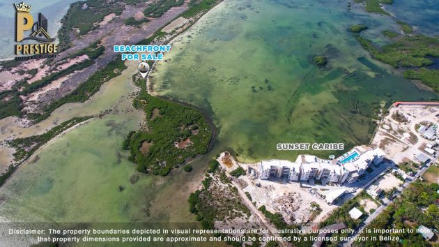 Terreno fronte mare vicino a Sunset Caribe, San Pedro, Belize