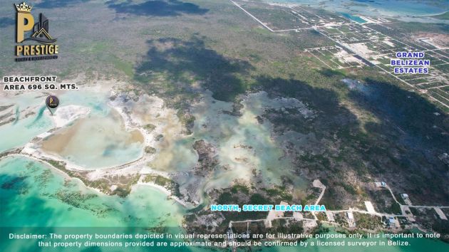 Ampio lotto fronte mare, a nord di San Pedro. Belize