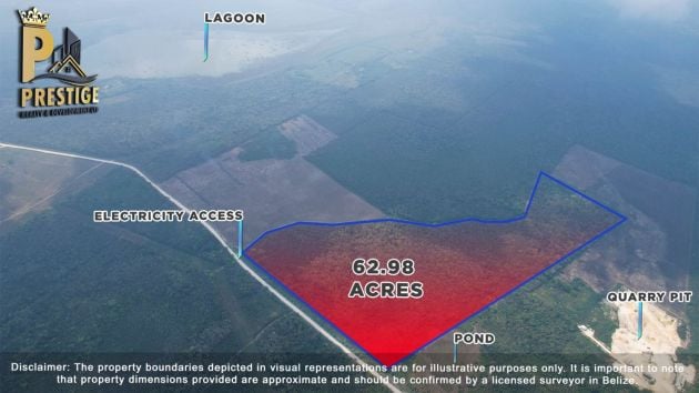Propriété de 62,98 acres dans la jungle avec accès ...