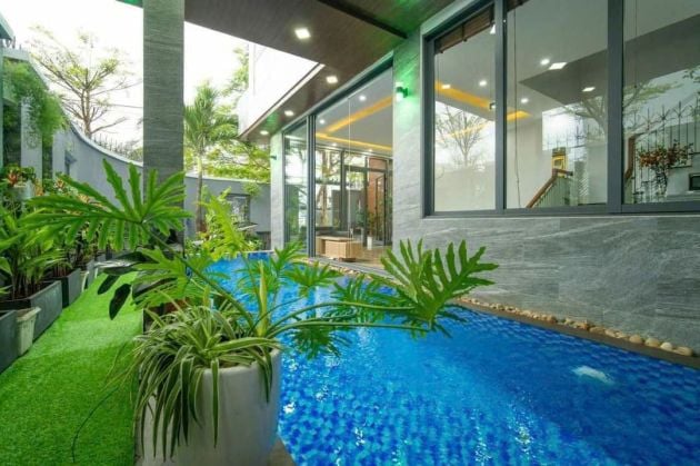 4-storey swimming pool villa with 2 frontages in Non Nuoc beach area, near ...