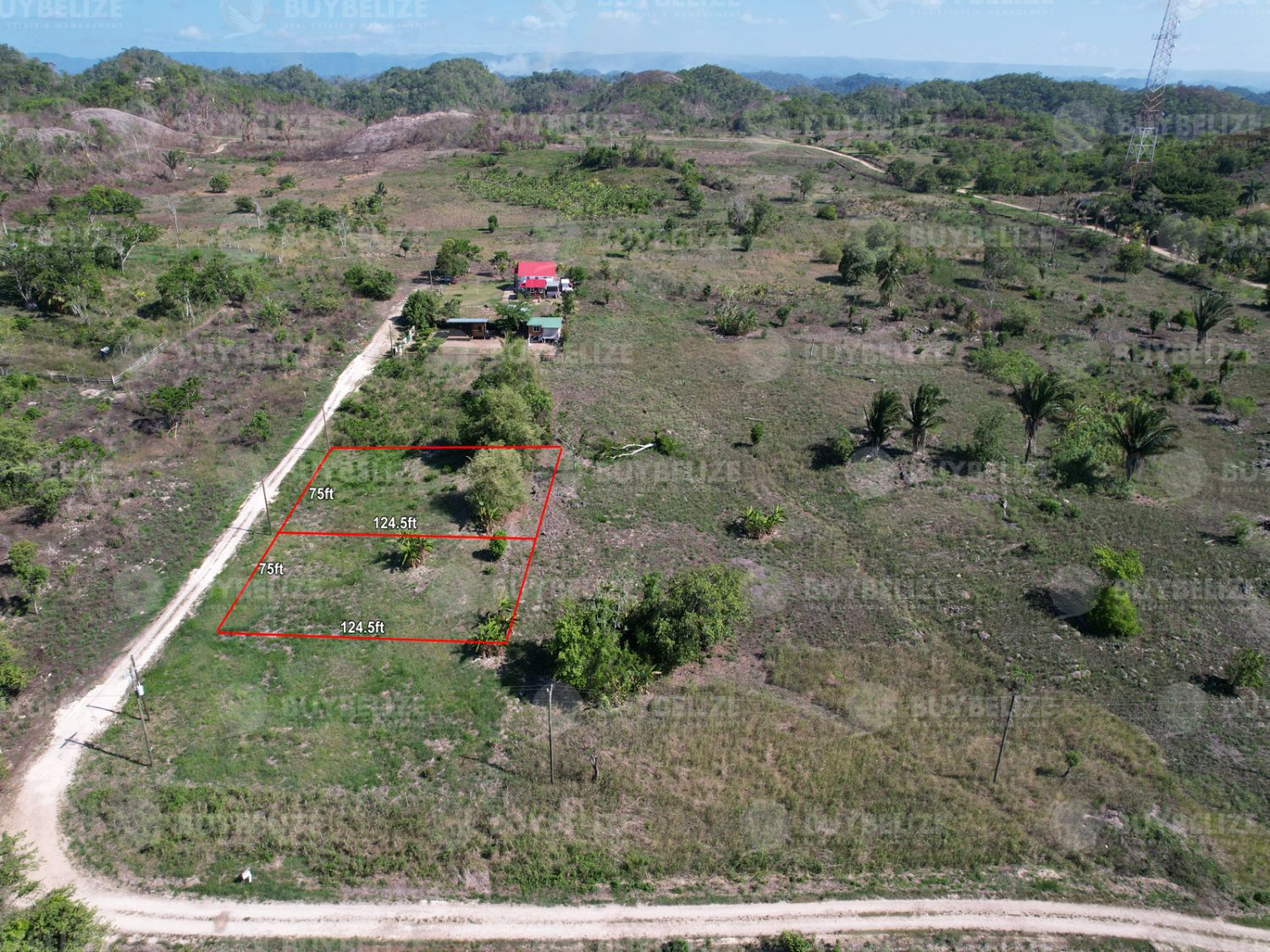 Dos grandes lotes residenciales en el área de Intelco Hill, Belmopán