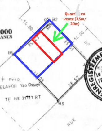 À VENDRE : Quart de Lot (150m²) à Acédji, ...