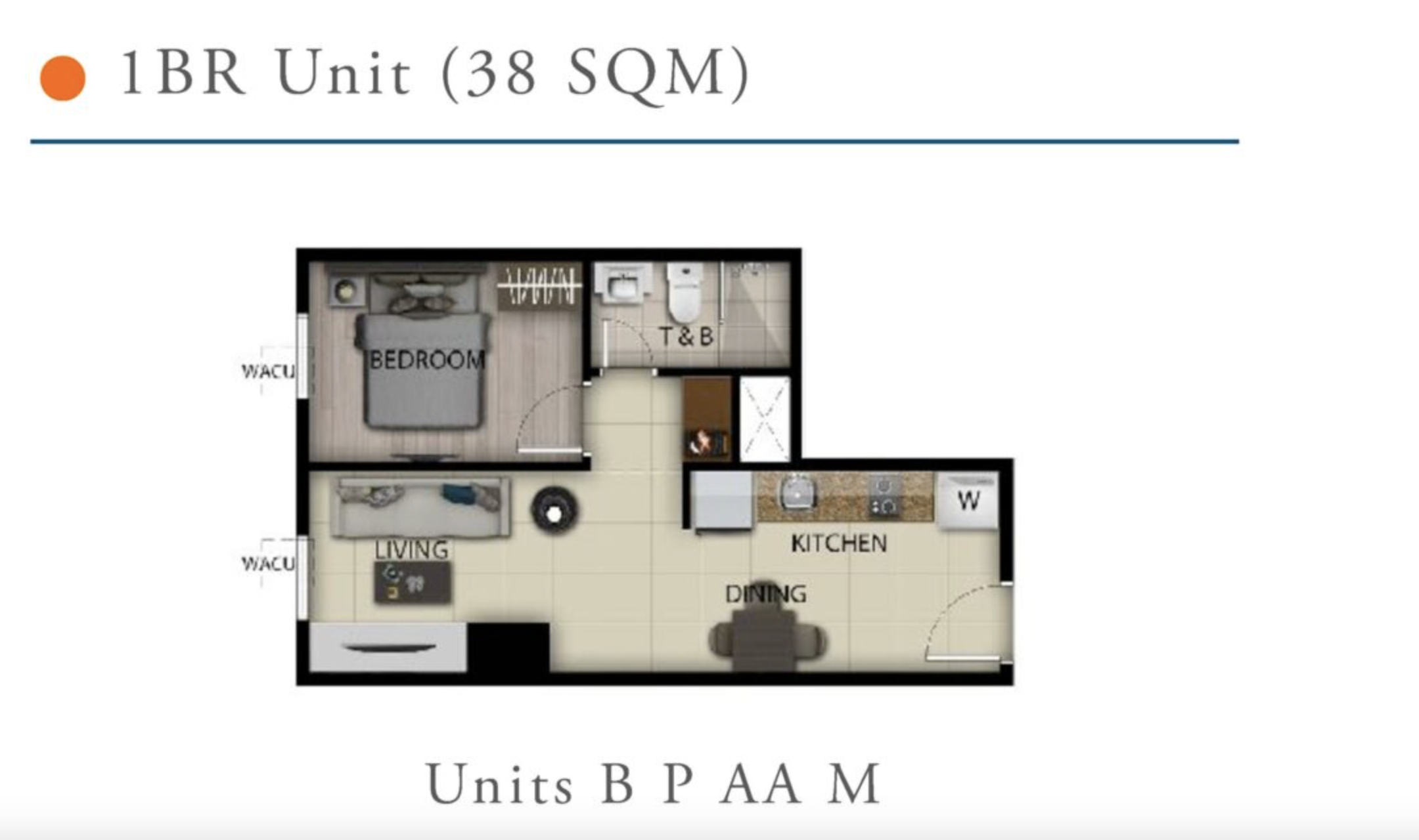 1-BR San Antonio Residence Condo, Makati – 38 sqm, Parking, Titled – PHP 7M Net