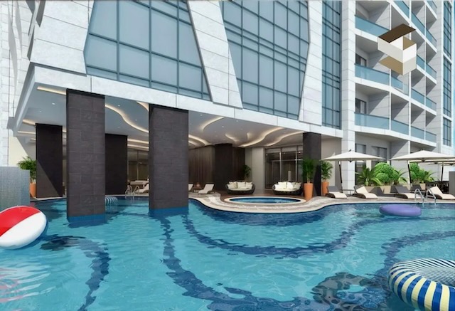 Comfortable Studio With Sea View, Gym, Pool, Jacuzzi, Sauna, Cinema, Balcony