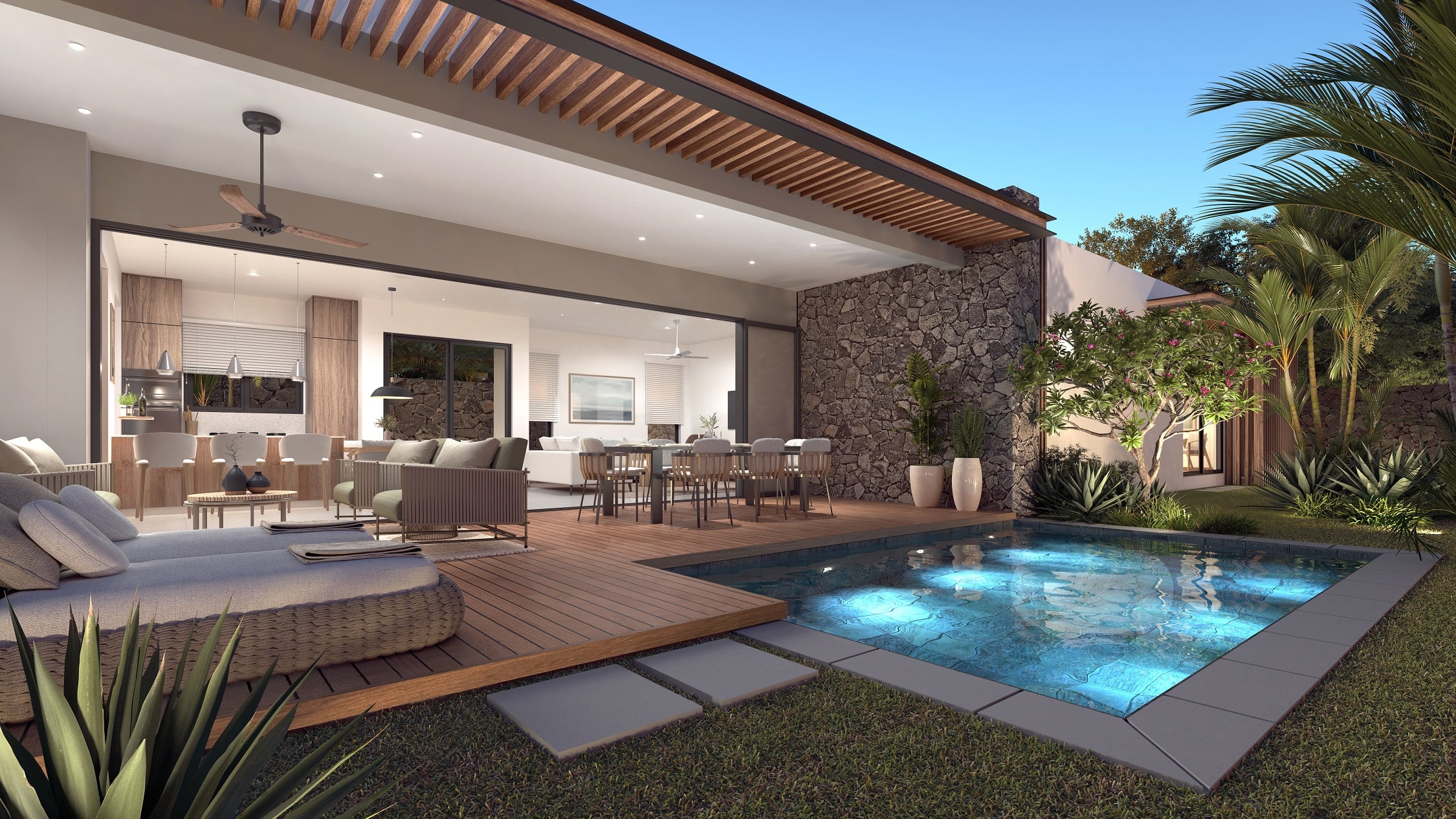 SUPERB VILLA PROJECT IN THE PALMYRE ESTATE IN RIVIERE NOIRE – MAURITIUS