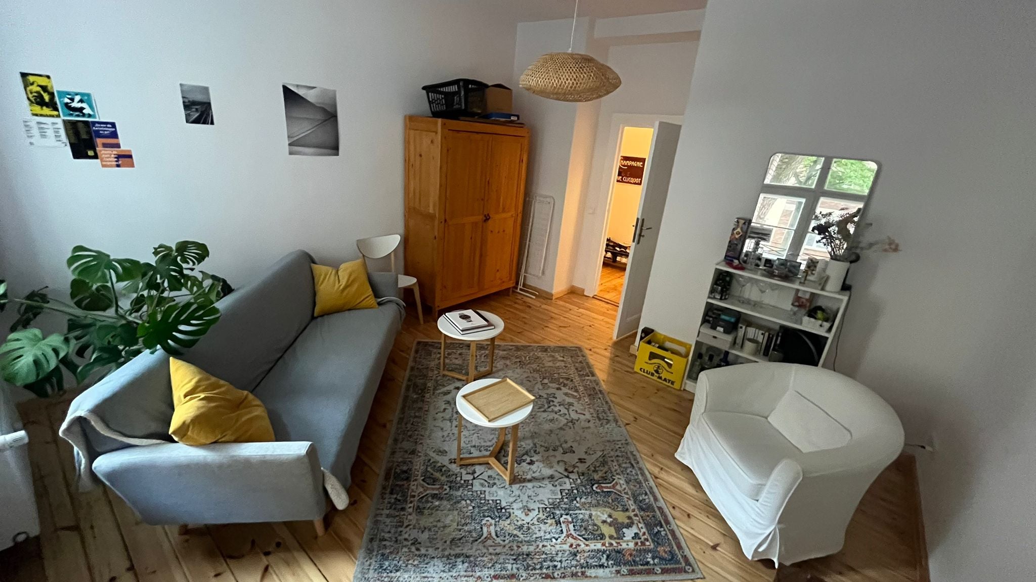 appartement meublé avec 2 salons lumineux pour un ou deux ans