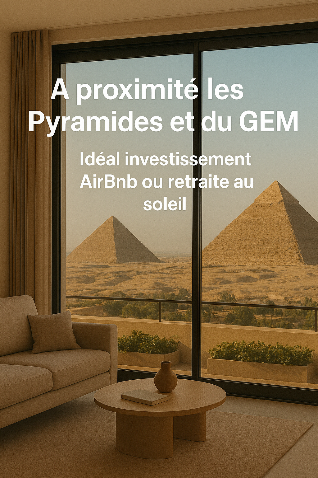 A VENDRE APPARTEMENT PROCHE PYRAMIDES ET GEM IDÉAL AIRBNB