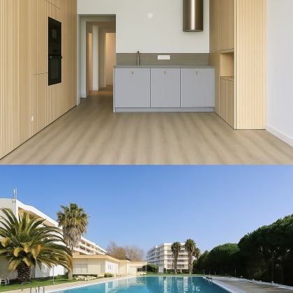 T2 APARTMENT FOR RENT WITH SEA VIEW, GARAGE AND SWIMMING POOL