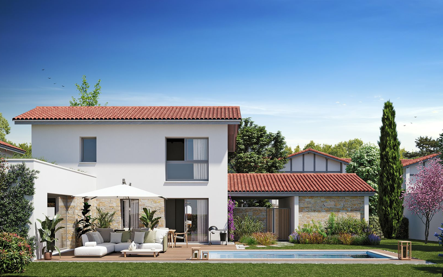 New 6-room duplex villa with private pool in Anglet near Biarritz