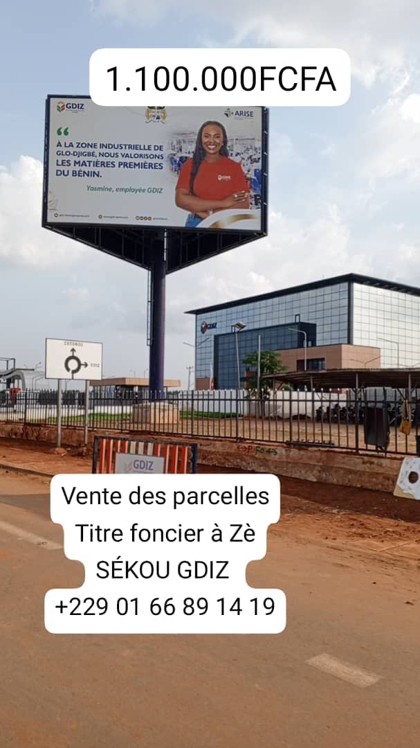 BÉNIN – VENTE EXCEPTIONNELLE À ZÈ GLO (GDIZ – SÉKOU) &#55356;&#57313; Parcelles à seulement 1.100.000 F CFA / Parcelle 450m²