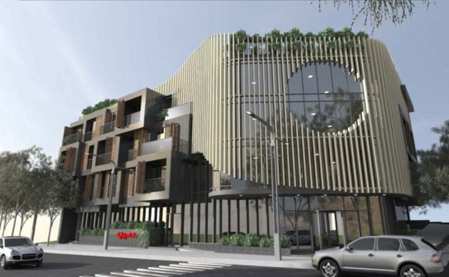 A plot of land for development with a ready-made project