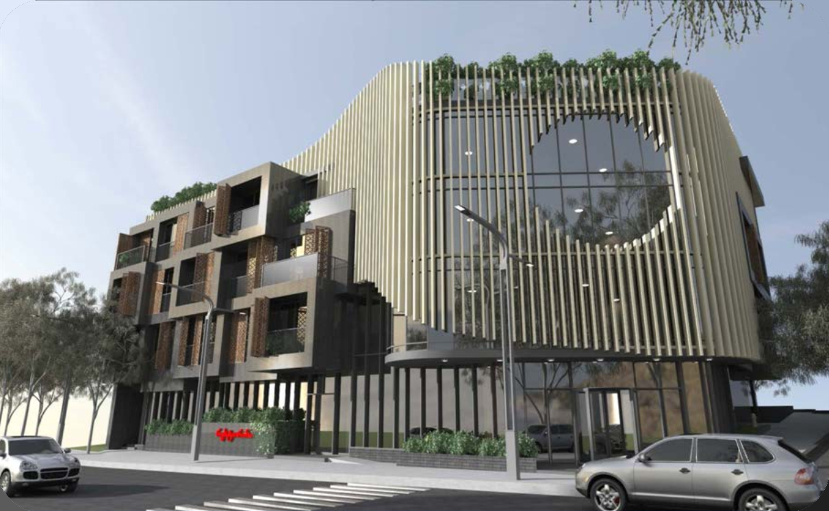 A plot of land for development with a ready-made project