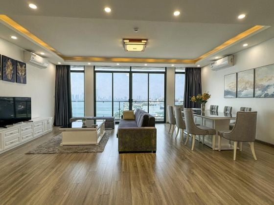 Lake view 2 – bedroom apartment with balcony in Xuan Dieu street, ...