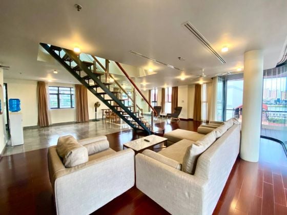 Duplex Penthouse Apartment for Rent near Wat Phnom & Riverside