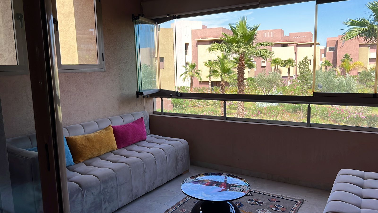 Prestigious 3-Bed Furnished Apartment with Large Terrace, Golf & Atlas Mountain Views – Prestigia Agate, Marrakech Golf City
