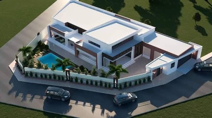 Beau Duplex inachevé sur 838 m2 pan coupé en vente à OUAGA2000 vers l'ONI