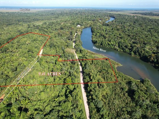 9.41 Acres for Sale on Sittee River, Belize