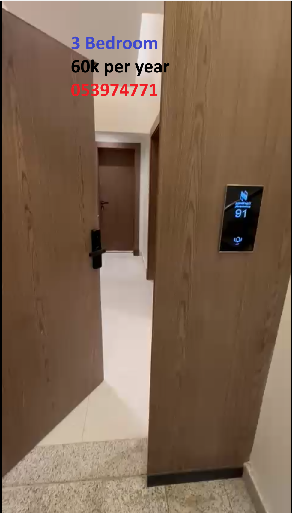 3 bedroom new apartment, King Saud Road, Al Wizarat Riyadh