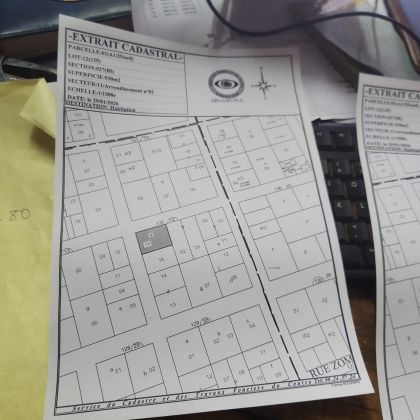 Une parcelle de 930m² pan coupé en vente à Sankara Yaar ...