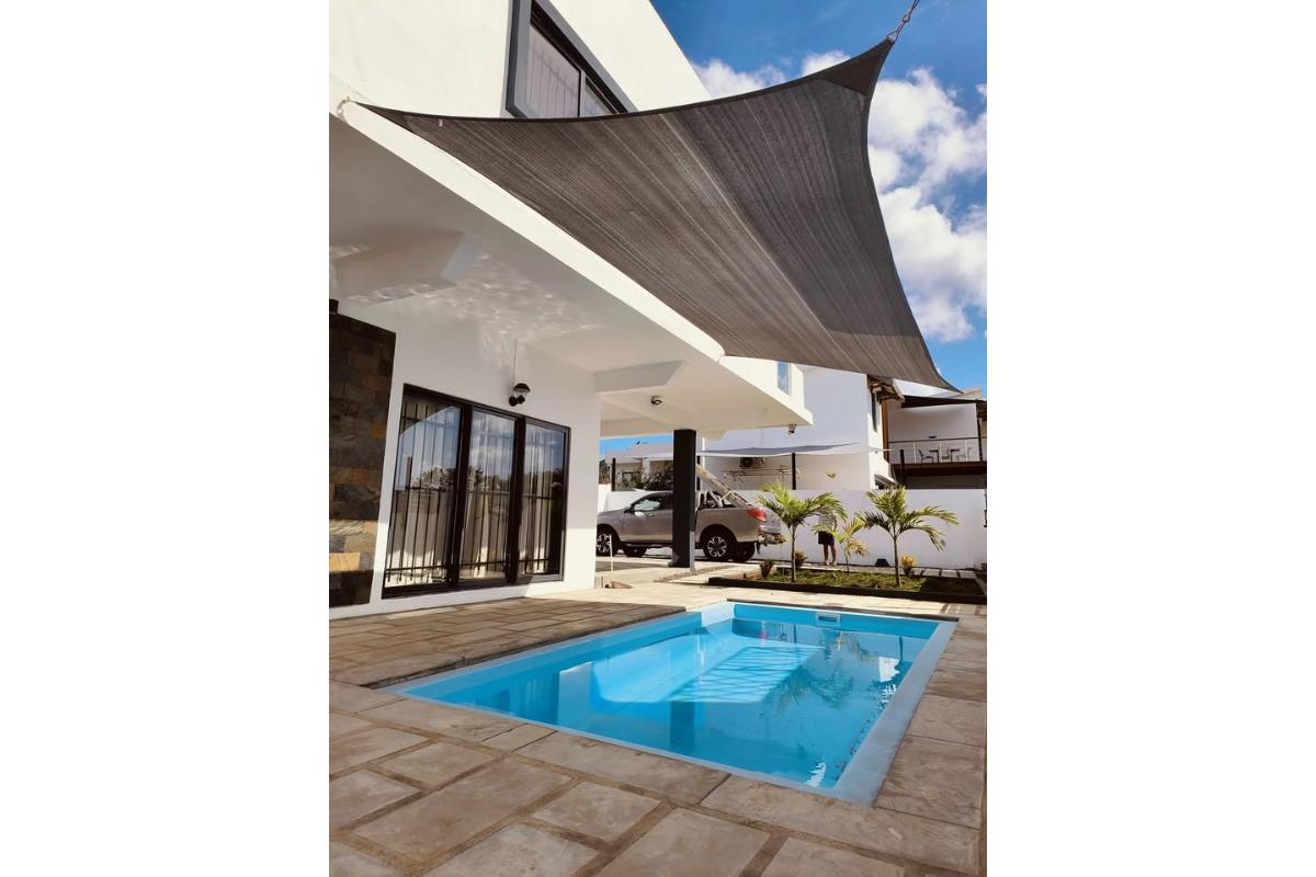 New 3-bedroom house with pool and open terrace for rent in Trou aux Biches