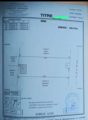 PARCELLE CLÔTURÉE AVEC TF PERSONNEL A COCOTOMEY NON LOIN DE ...