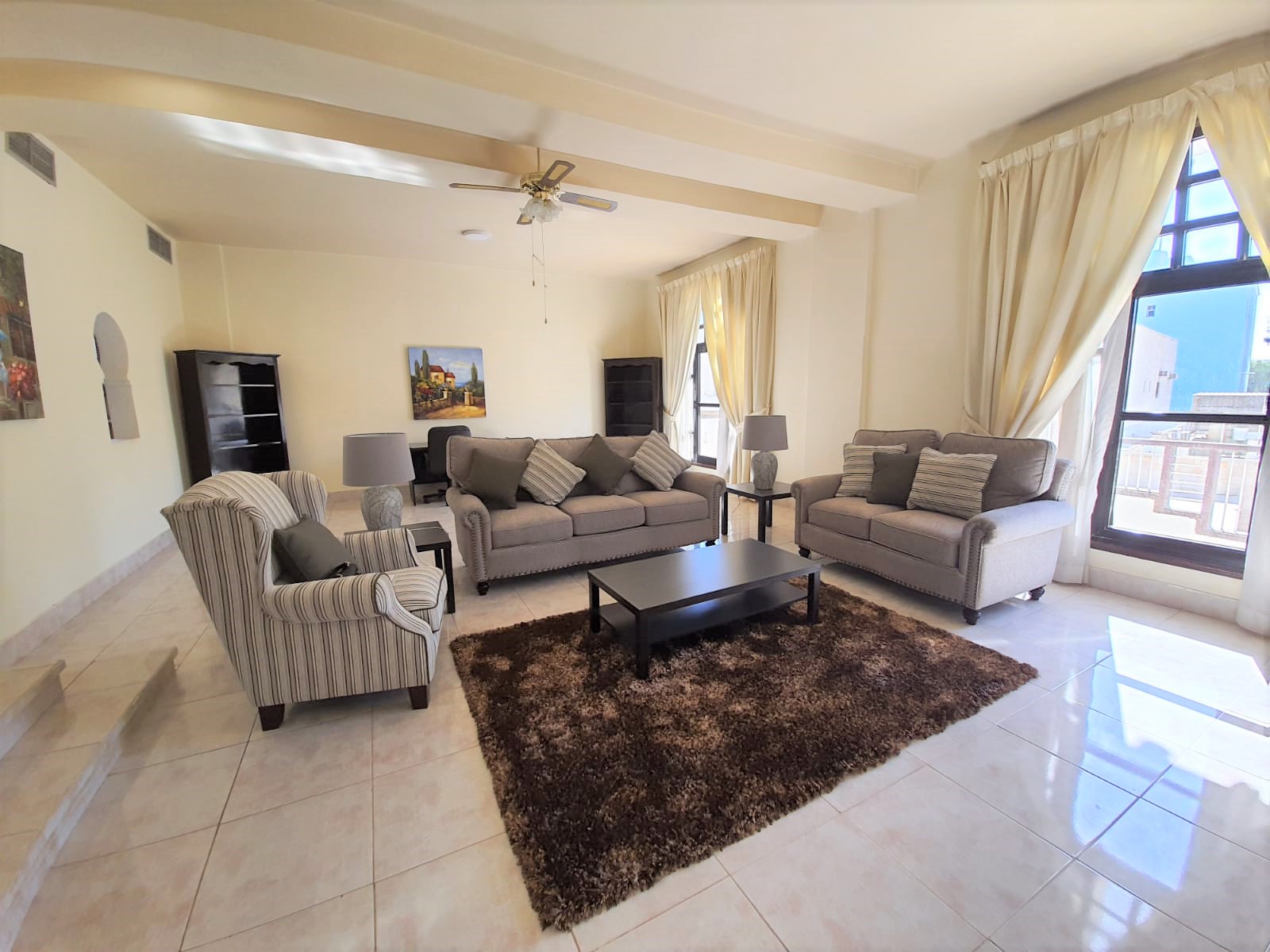 Spacious Furnished 3-Bedroom Apartment