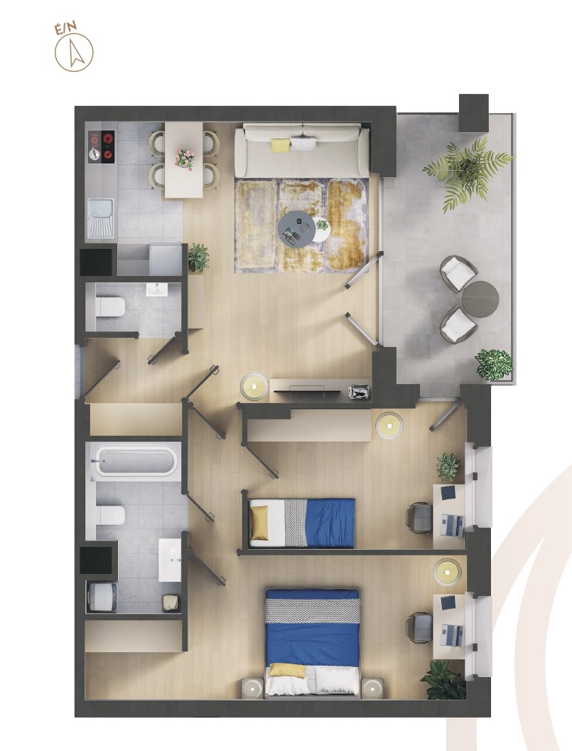 Newly Built Apartment for Sale – Marina Part, Budapest 13th District