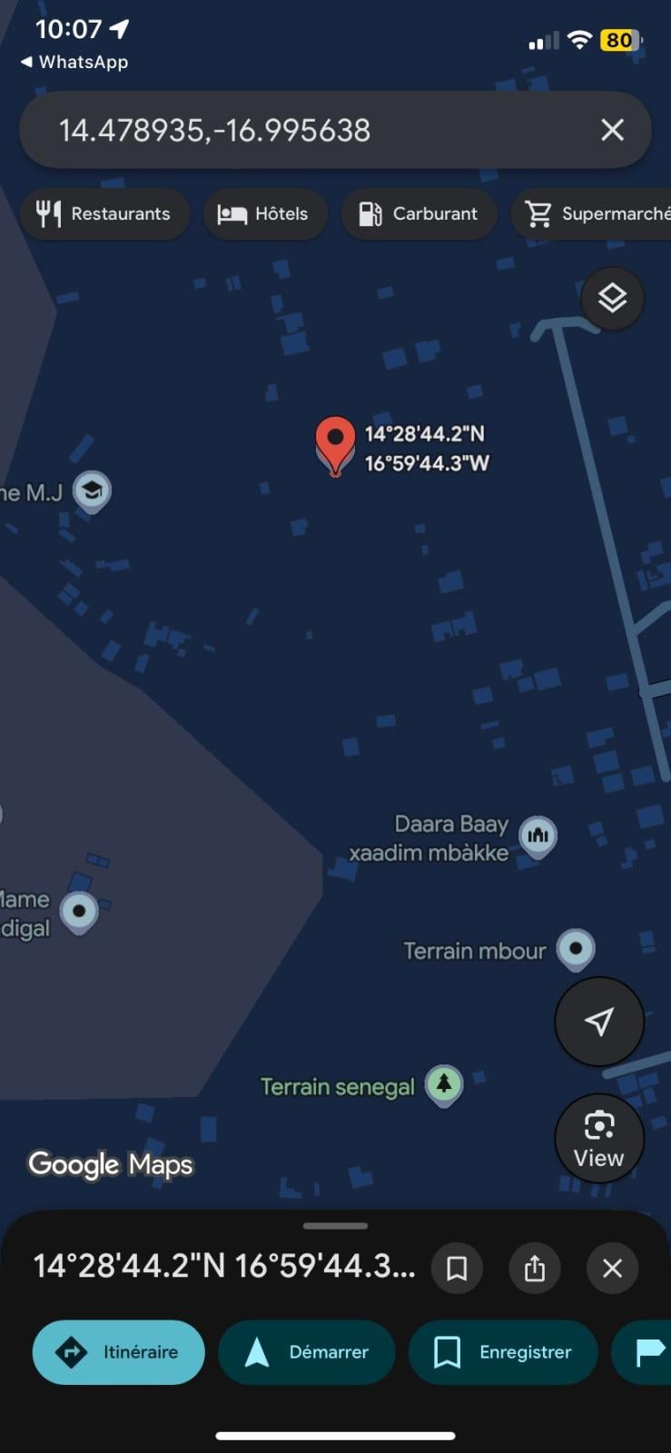 Terrains de 300 mètres carrés à vendre à Gandigal Sénégal