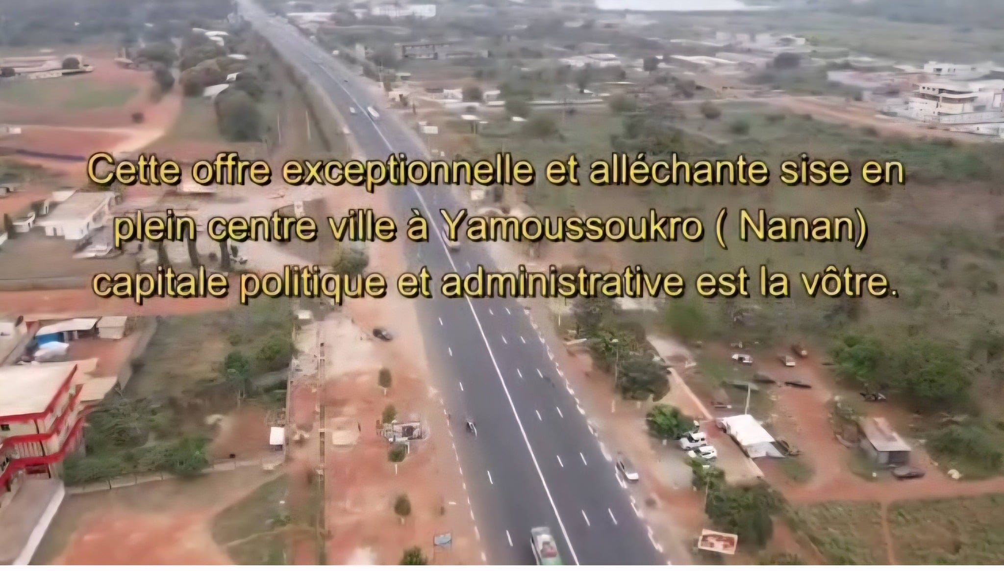 Yamoussoukro Nanan  voie principale ( golf hôtel ) vente 4ha (ACDA).